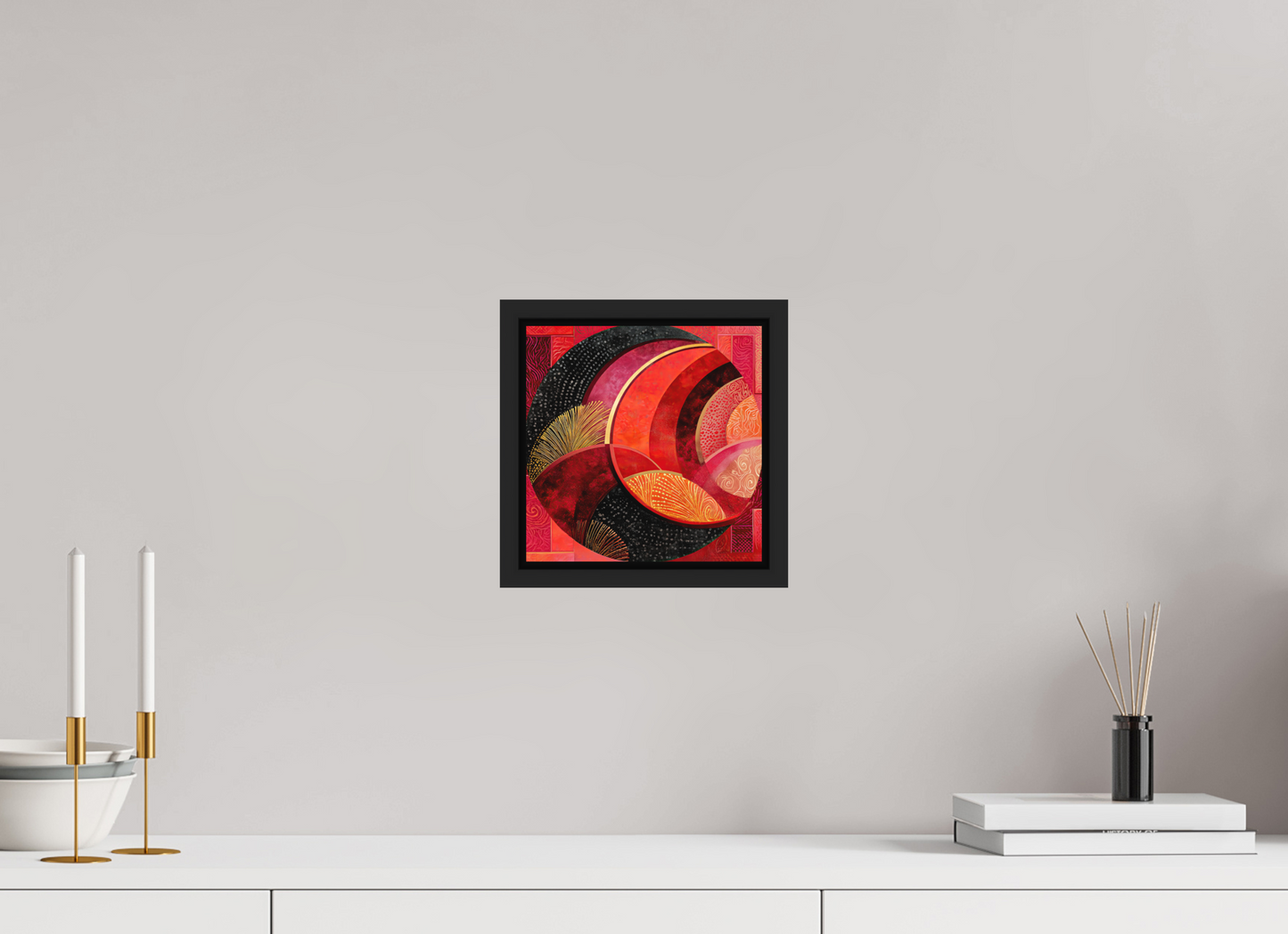 8 x 8″, Photo Print on Aluminum Backing with boarder Art Deco Circle