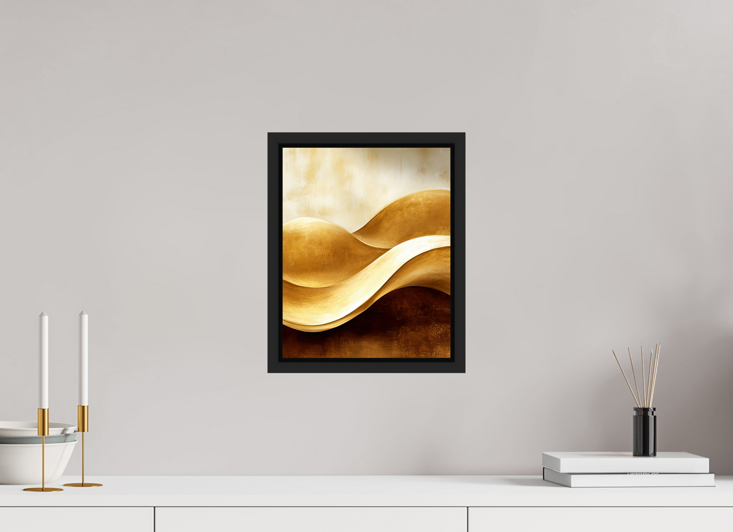 10 x 12.5″, Fine Art Print on Aluminum Dibond with Boarder Gold Dunes