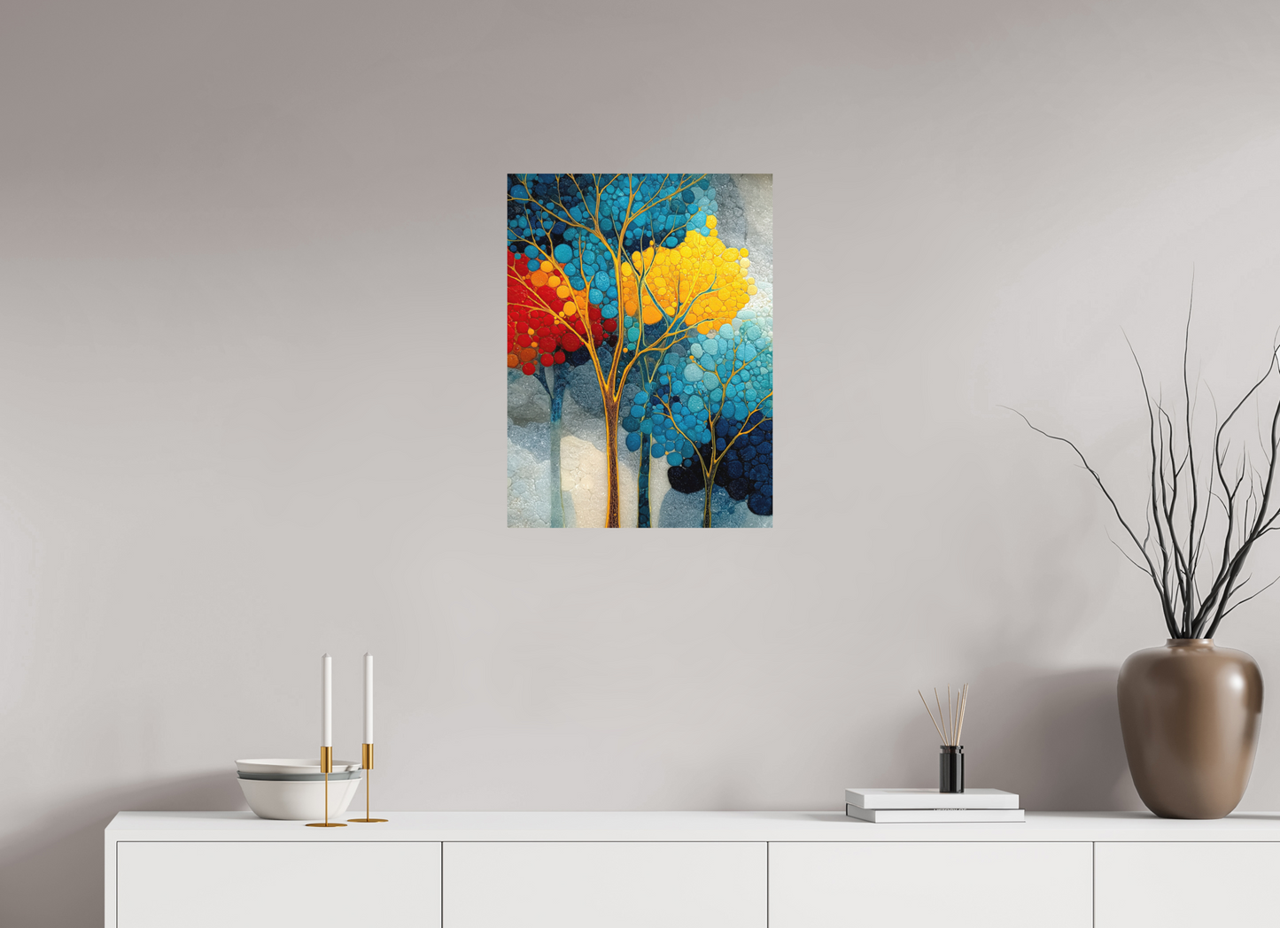 18 x 24″, Photo Print on Aluminum Backing City Trees