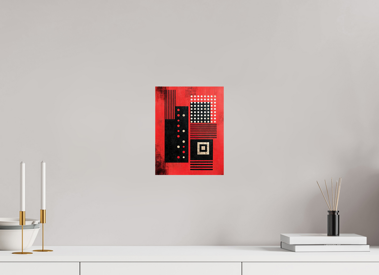 8 x 10.3″, Fine Art Print On Aluminum Dibond Abstract Barcode 2
