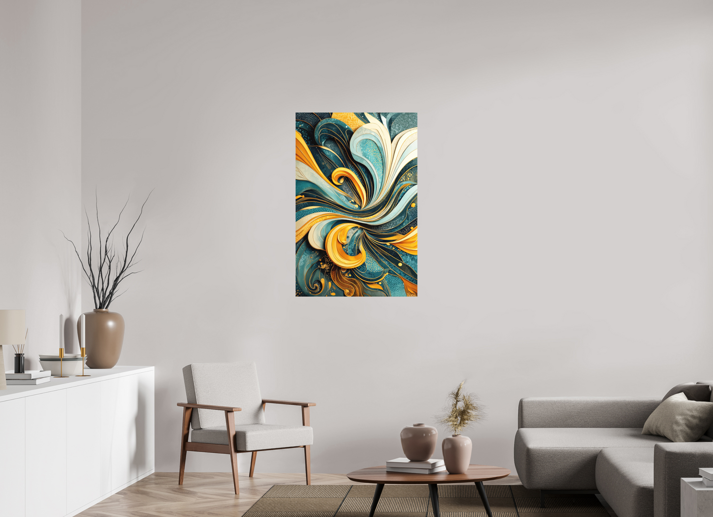 28 x 42.3″, Photo Print on Aluminum Backing Abstract Swirl