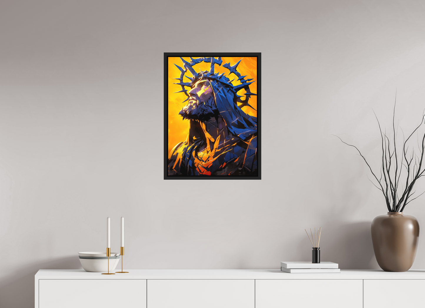 18 x 24″, Photo Print on Aluminum Backing with boarder Jesus