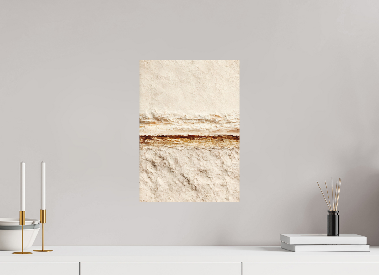 ISO A3 (29,7 x 42 cm), Photo Print on Aluminum Backing Desert Line