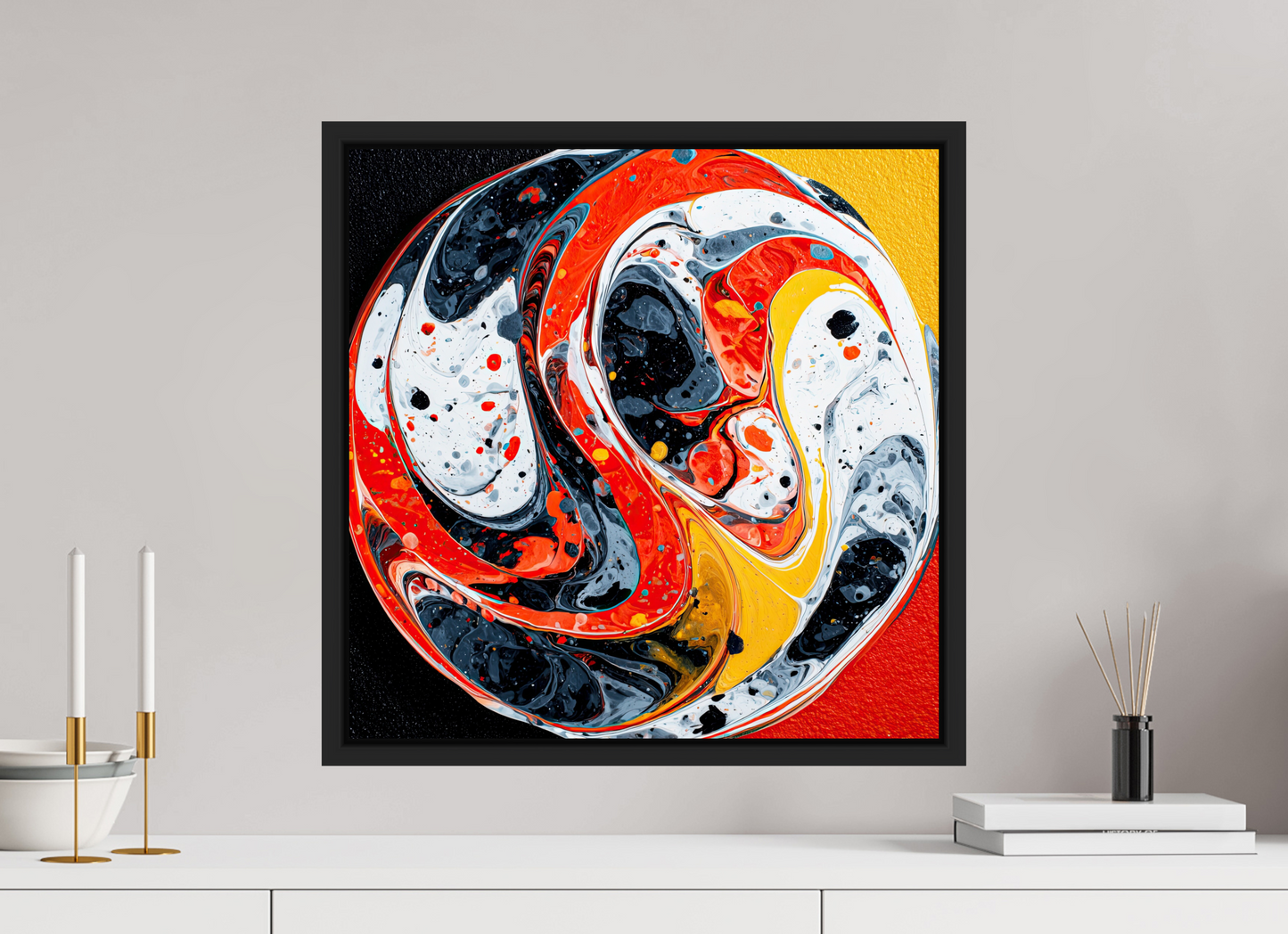 20 x 20″, Fine Art Print on Aluminum Dibond with Boarder Marble