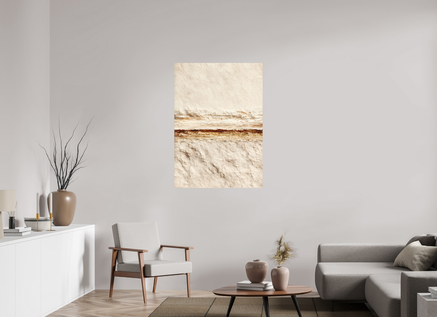 ISO A0 (84,1 x 118,9 cm), Photo Print on Aluminum Backing Desert Line