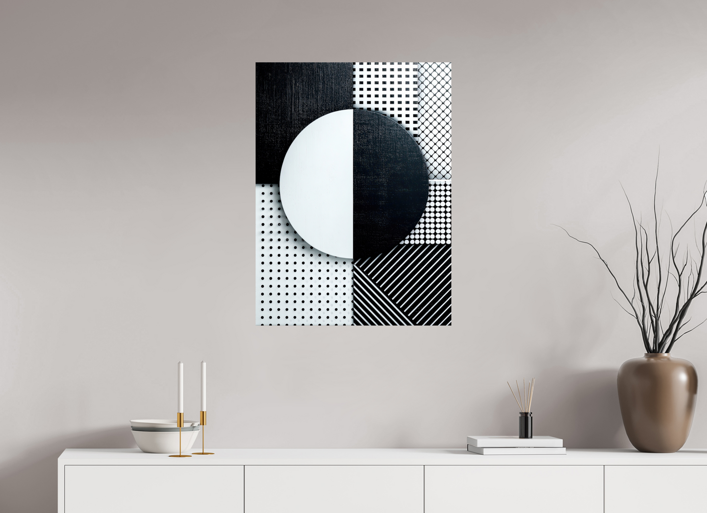 24 x 32.3″, Fine Art Print On Aluminum Dibond Black & White 3