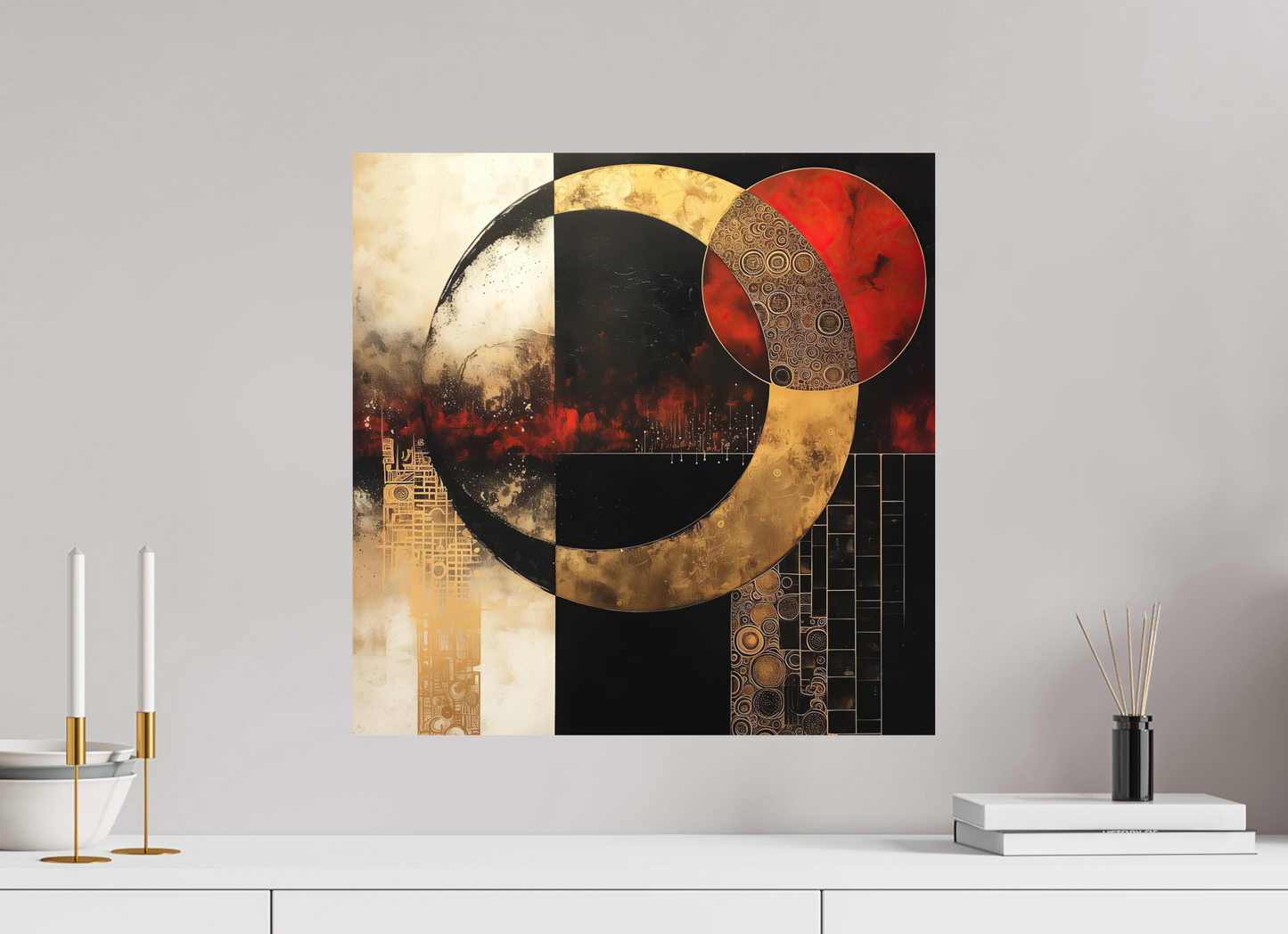 20 x 20″, Photo Print on Aluminum Backing Gold Blood Moon