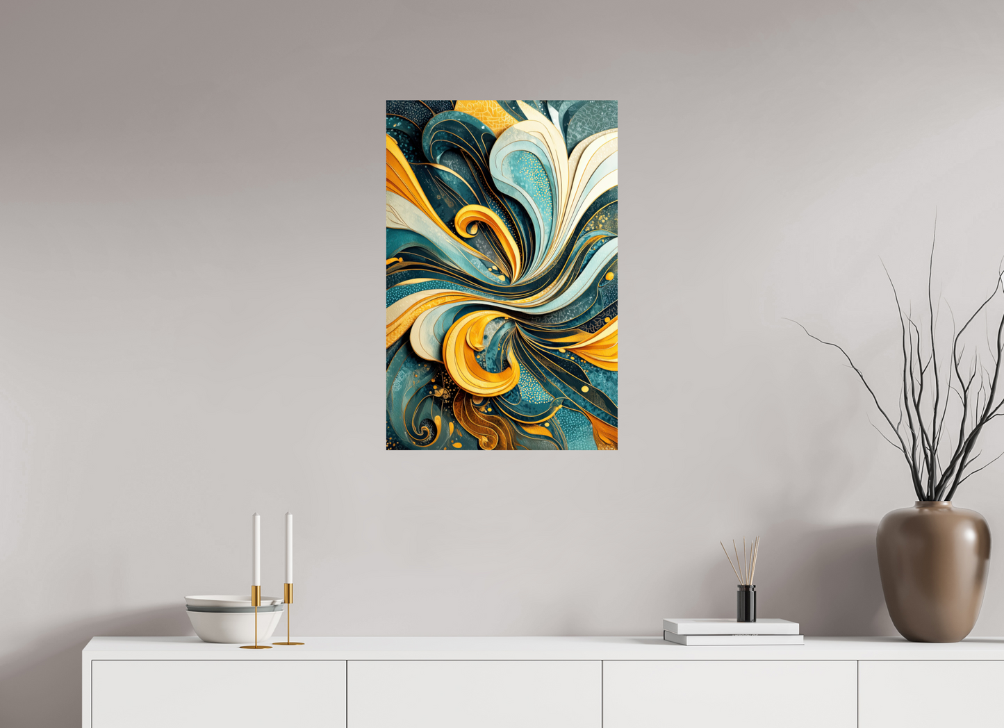 20 x 30.2″, Fine Art Print On Aluminum Dibond Abstract Swirl