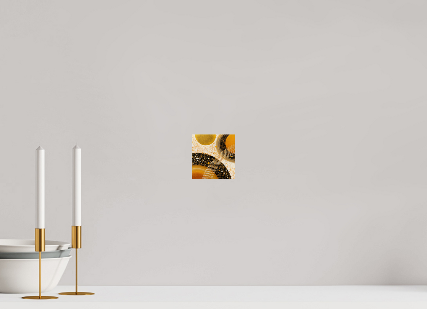 4 x 4.1″, Fine Art Print On Aluminum Dibond Gold Embryo