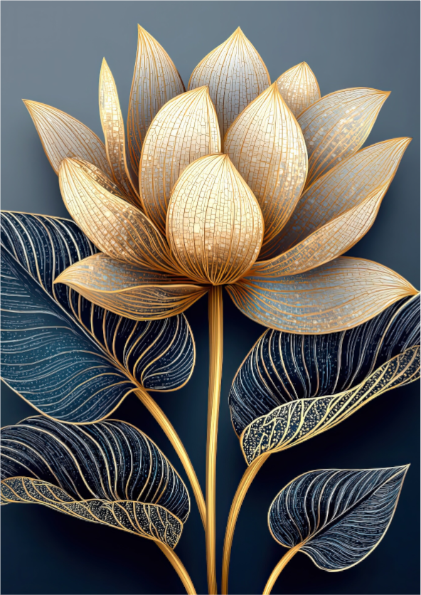 Main image Art Deco Lotus Flower