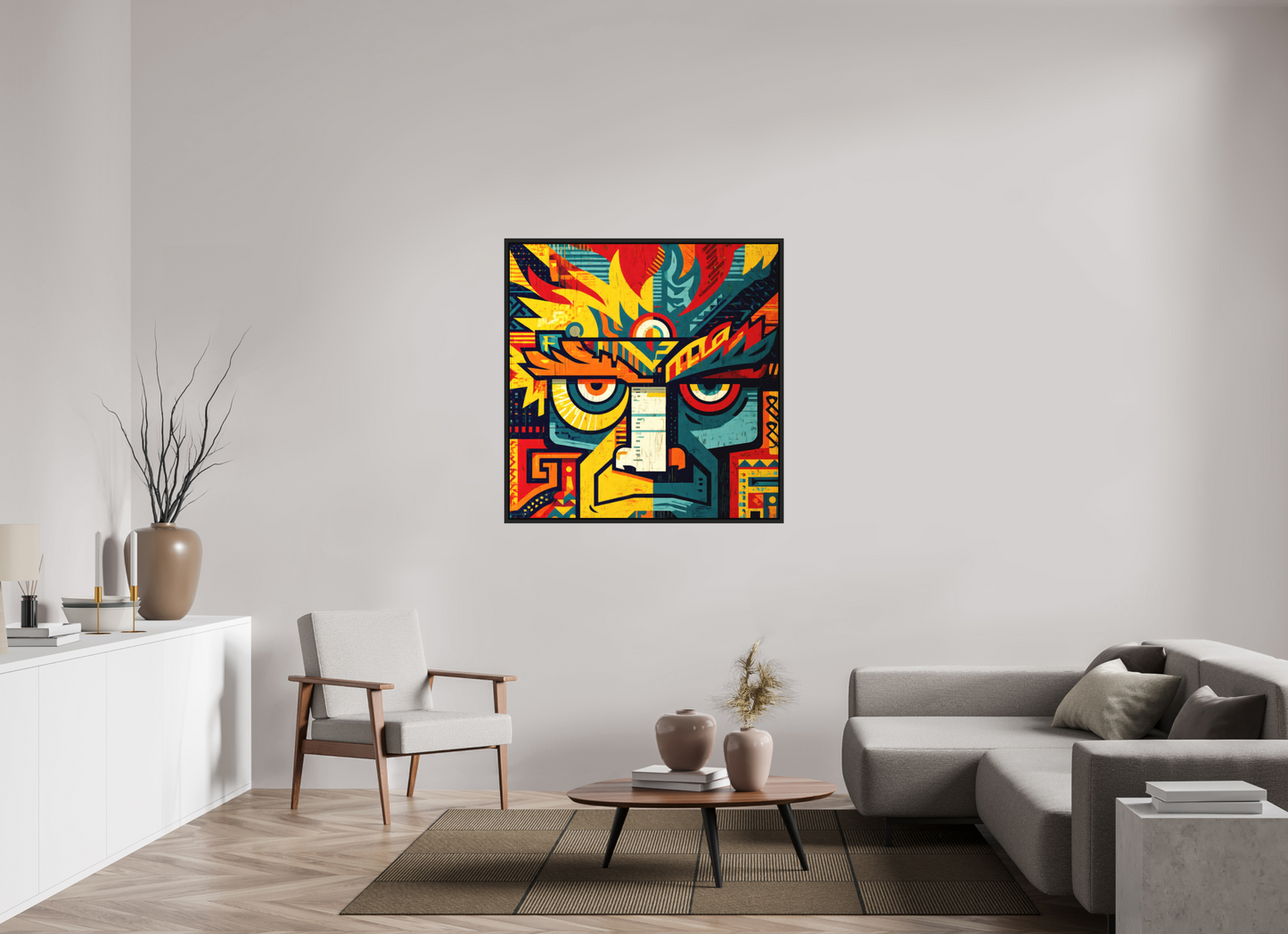 43 x 43.9″, Photo Print on Aluminum Backing with boarder Urban Tribal 2