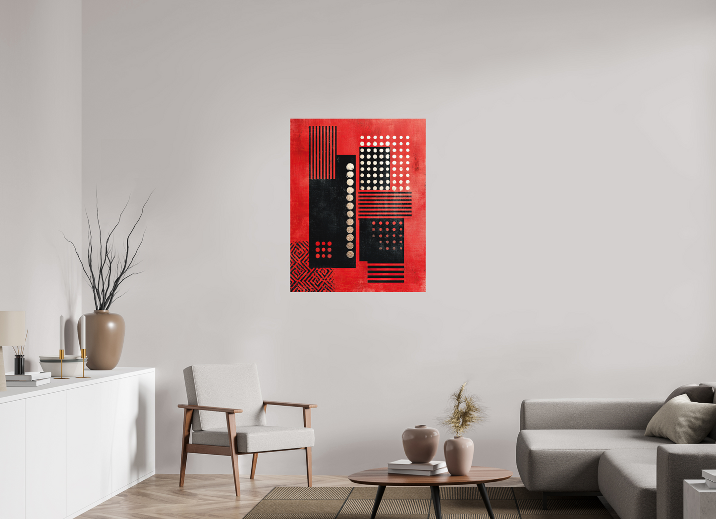 31 x 39.7″, Photo Print on Aluminum Backing Abstract Barcode
