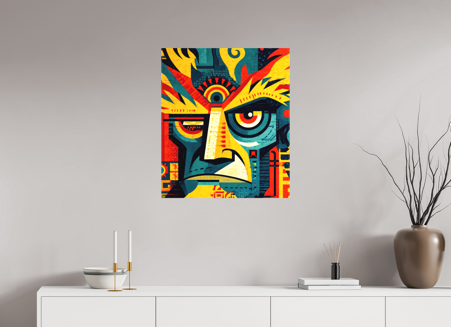 24 x 28.1″, Textile on Canvas Urban Tribal