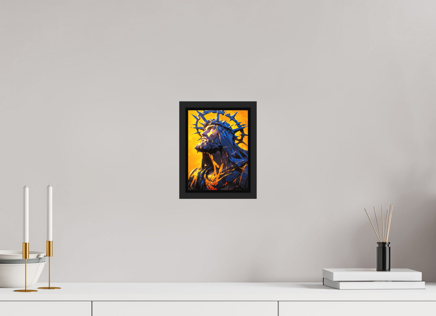 6 x 8″, Photo Print on Aluminum Backing with boarder Jesus