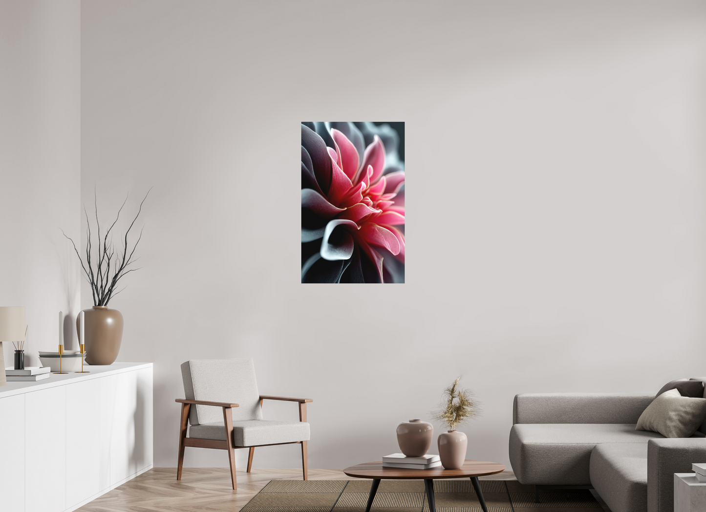 24 x 37.5″, Photo Print on Aluminum Backing Pink Flower