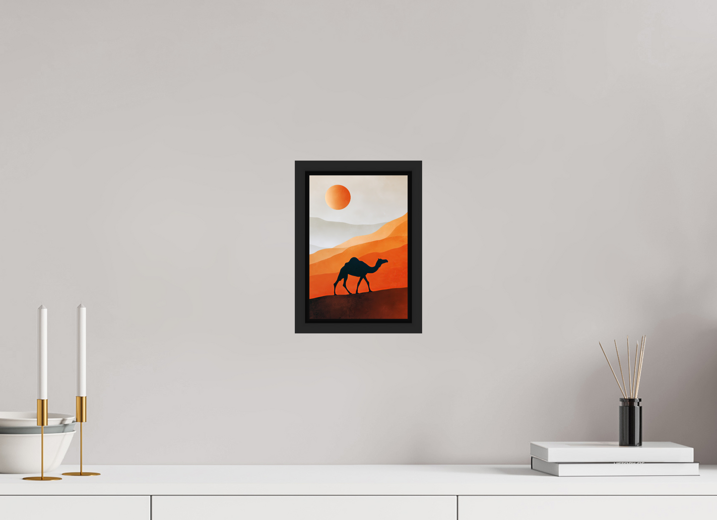 6 x 8.7″, Fine Art Print on Aluminum Dibond with Boarder Camel