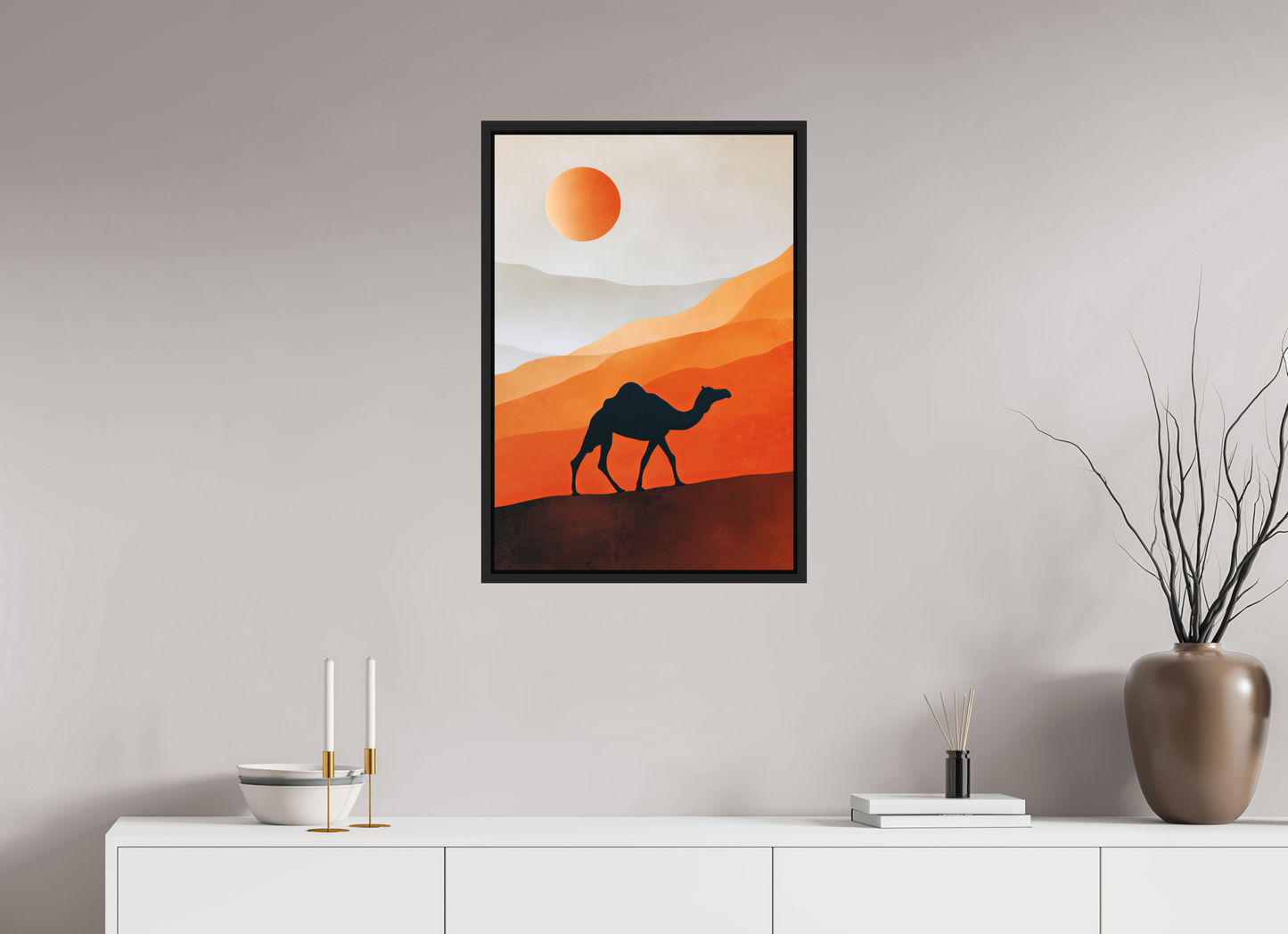 20 x 29.1″, Photo Print on Aluminum Backing with boarder Camel