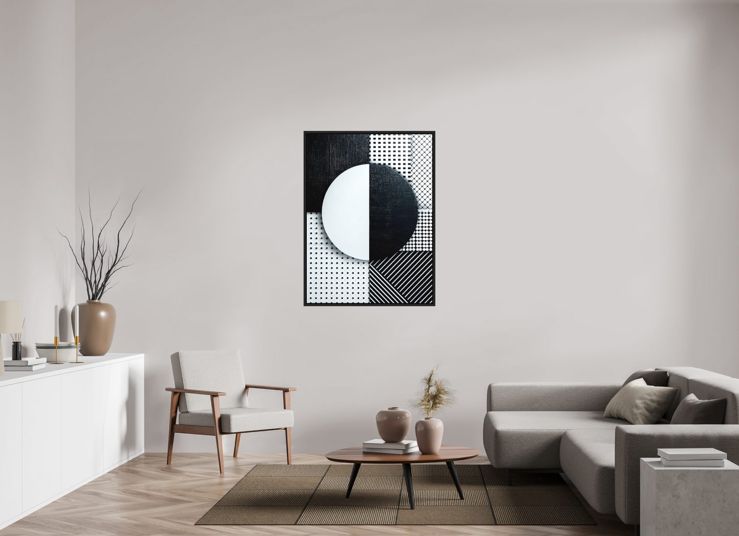 35 x 47.1″, Photo Print on Aluminum Backing with boarder Black & White 3