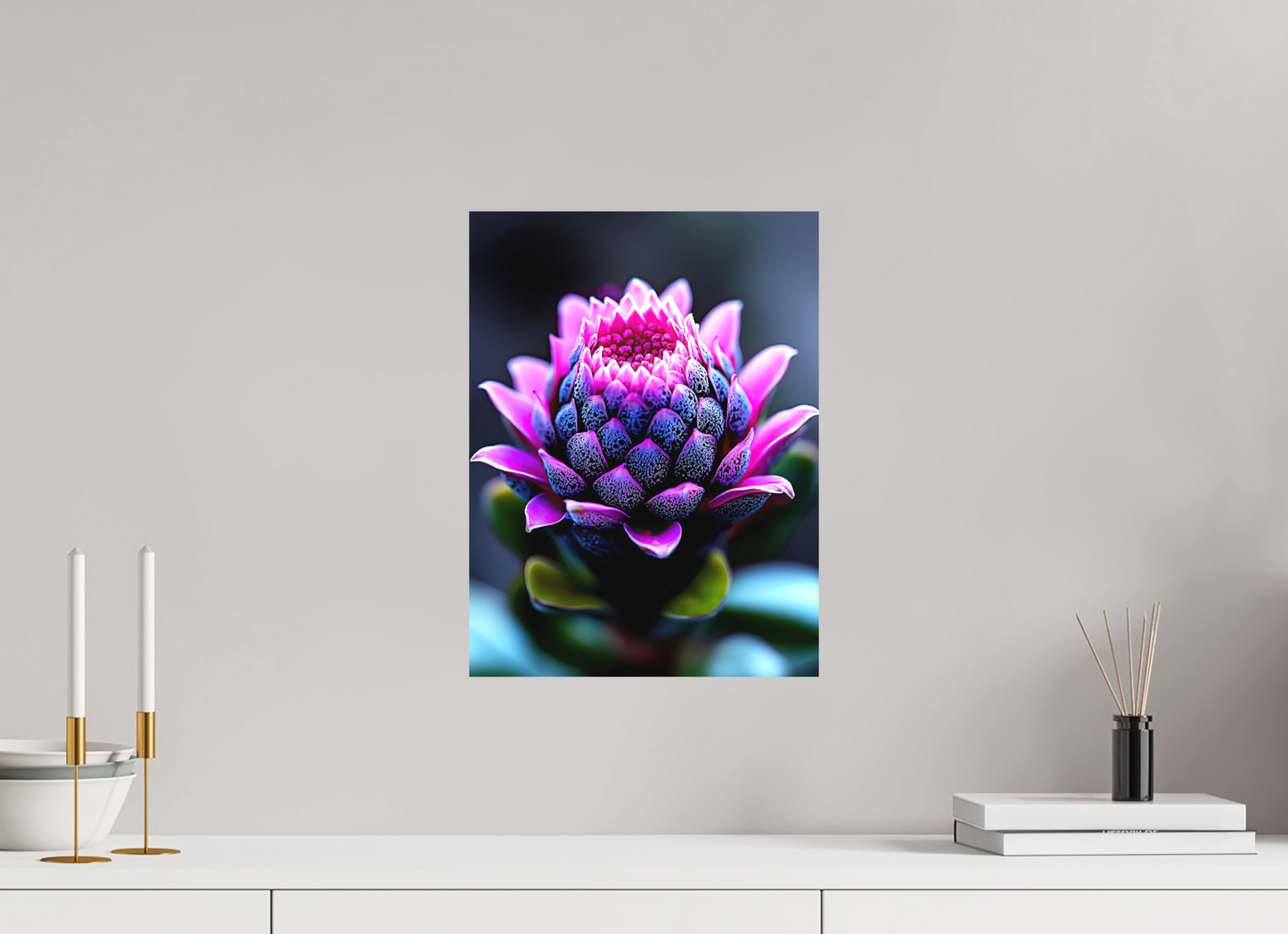 12 x 16″, Photo Print on Aluminum Backing Pink Bud Flower
