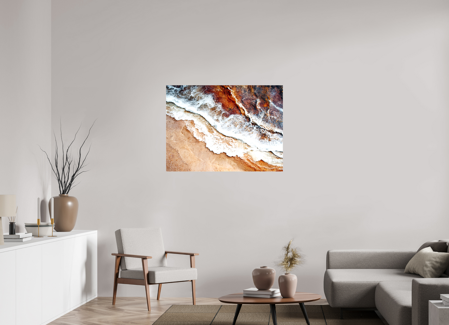 42 x 31″, Glossy Canvas Desert Water