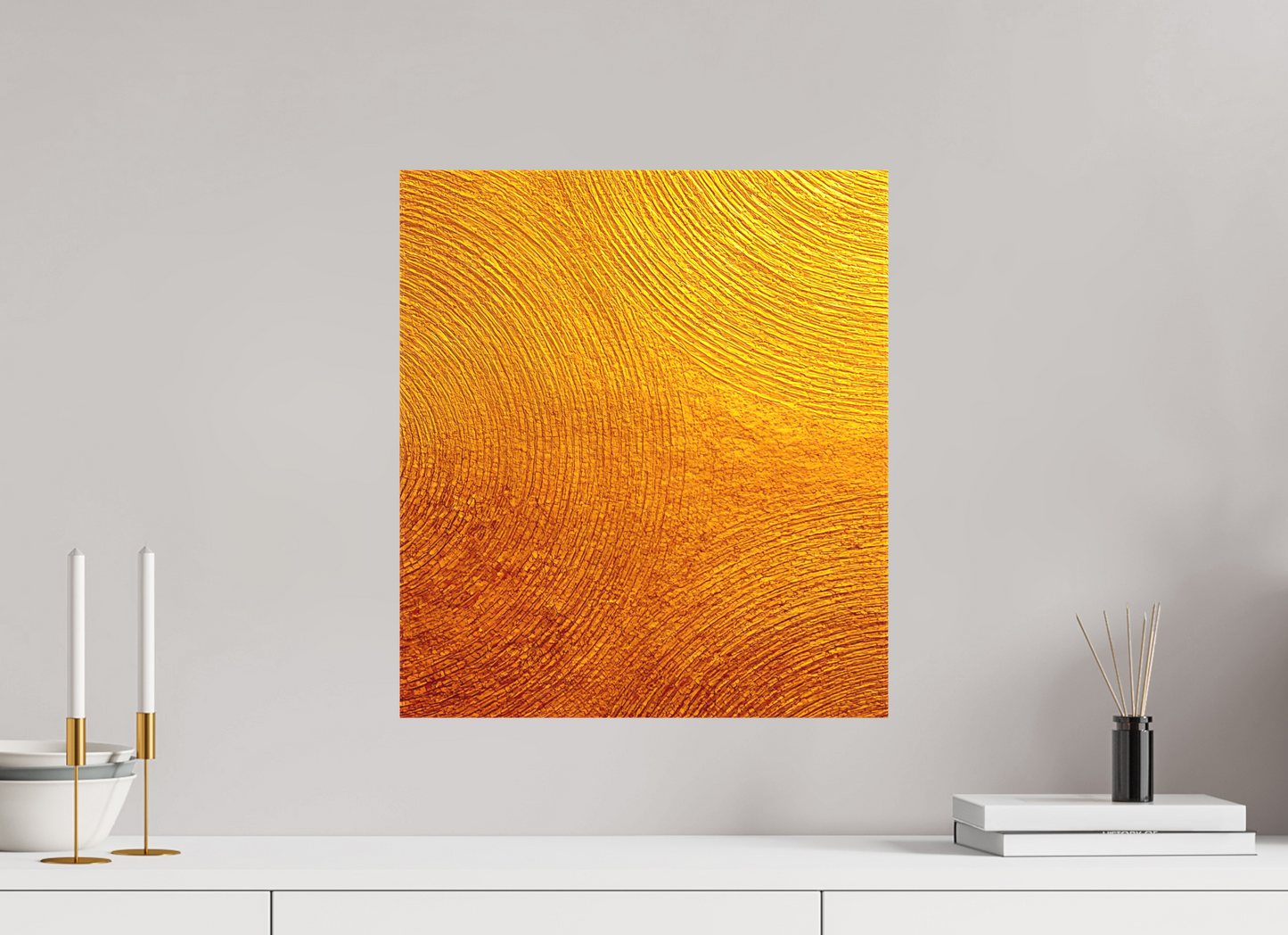 16 x 18″, Textile on Canvas Desert Circles