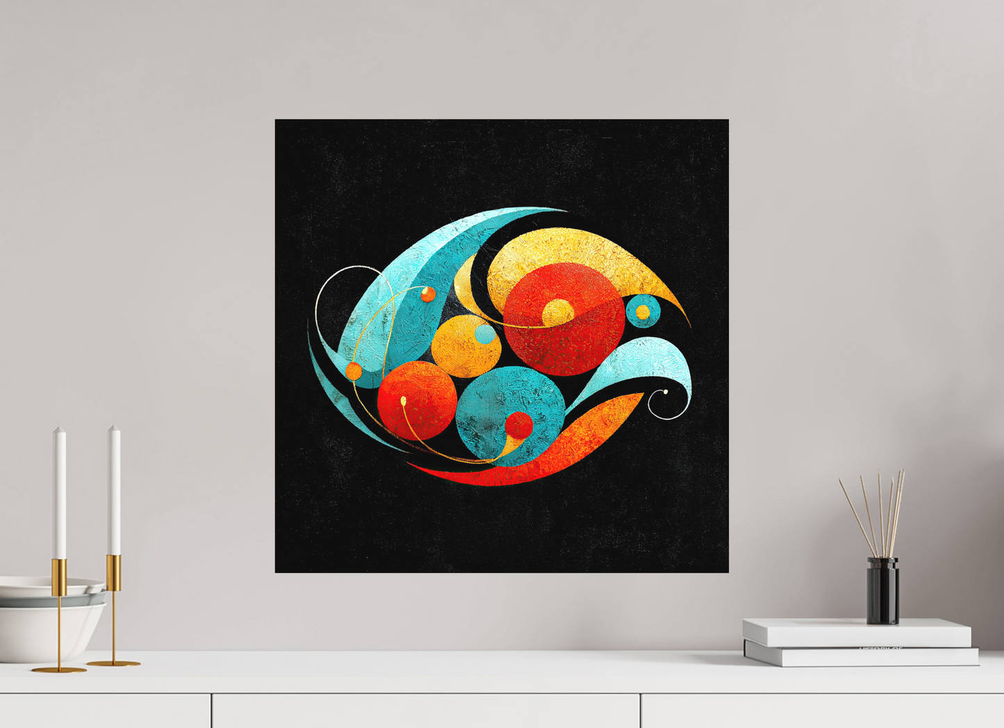 20 x 20″, Photo Print on Aluminum Backing Abstract Olives