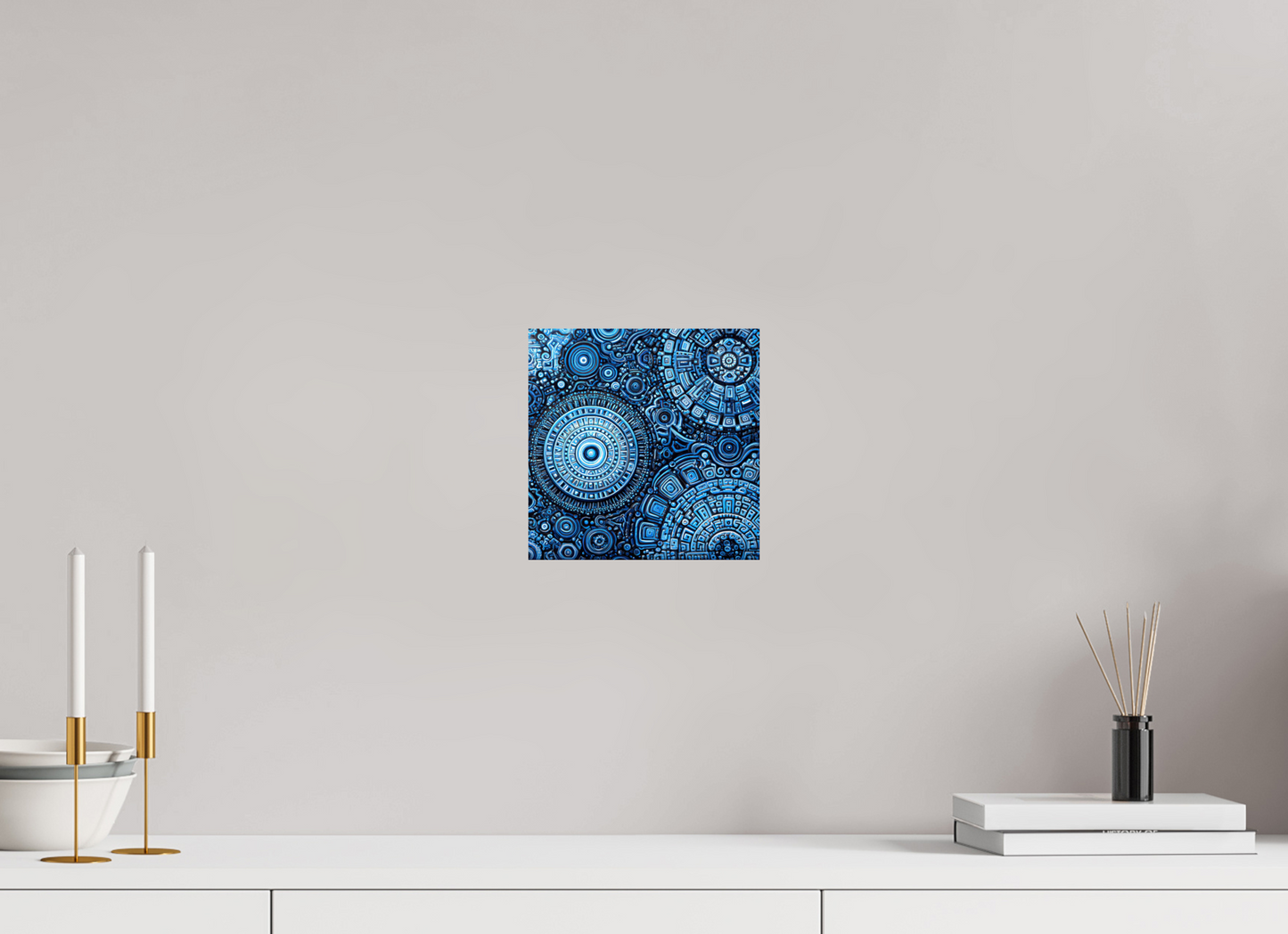 8 x 8″, Fine Art Print On Aluminum Dibond Ancient Blue