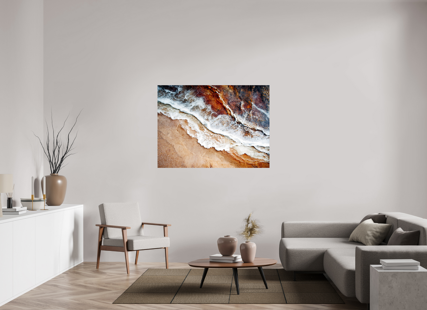 54.2 x 40″, Fine Art Print On Aluminum Dibond Desert Water
