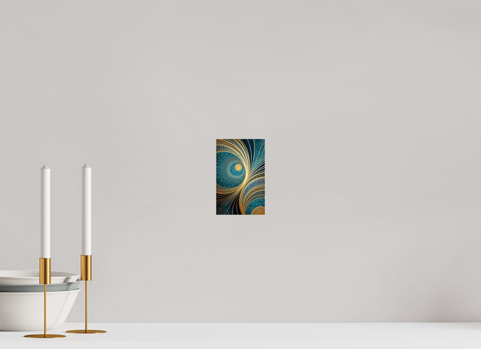 4 x 6.3″, Fine Art Print On Aluminum Dibond Art Deco Teal 3