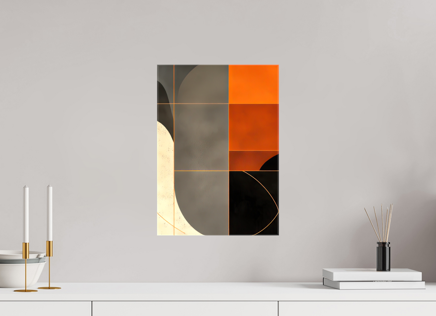 ISO A3 (29,7 x 42 cm), Glossy Canvas Abstract Squares