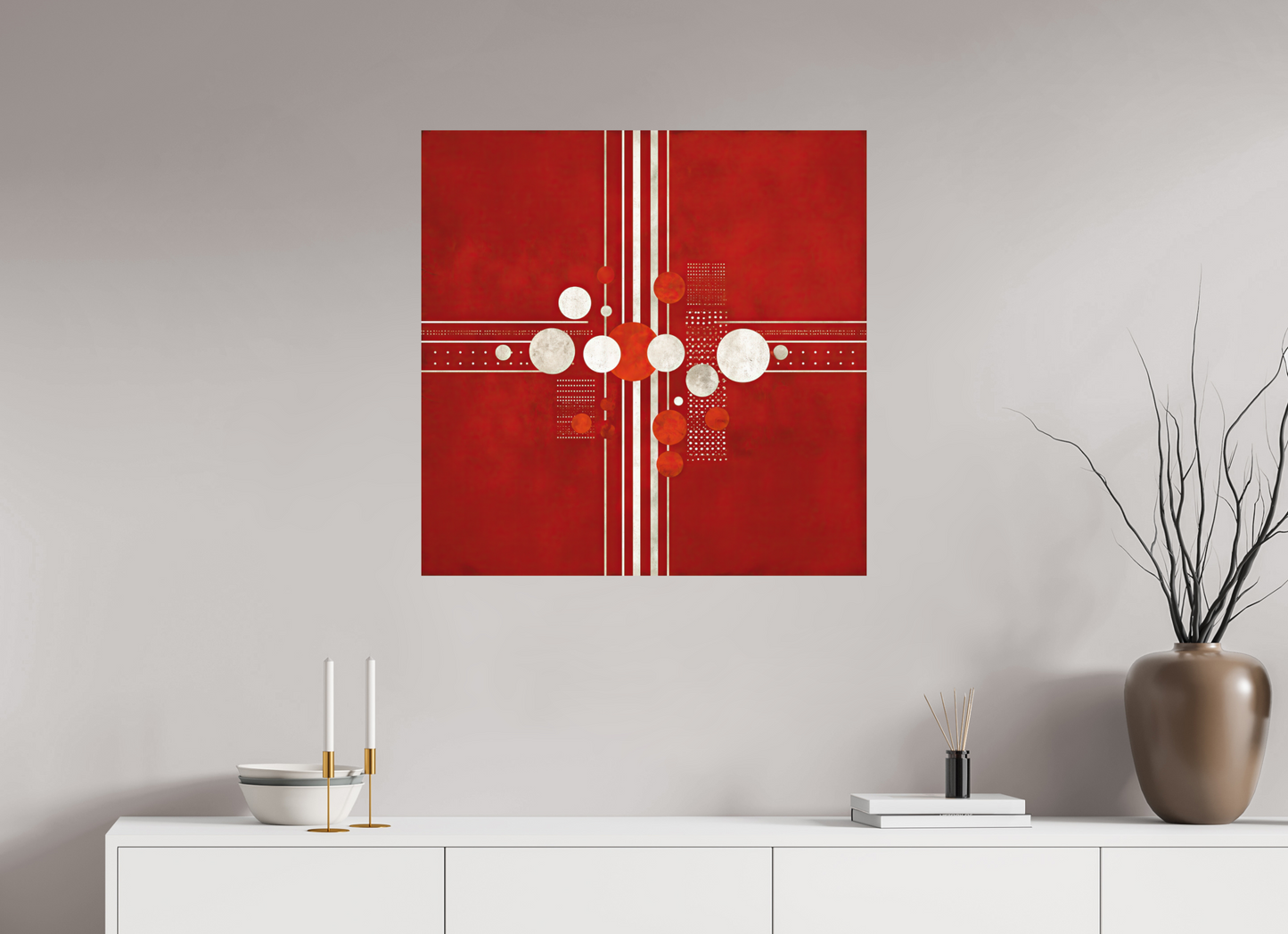 30 x 30″, Photo Print on Aluminum Backing White Line 2