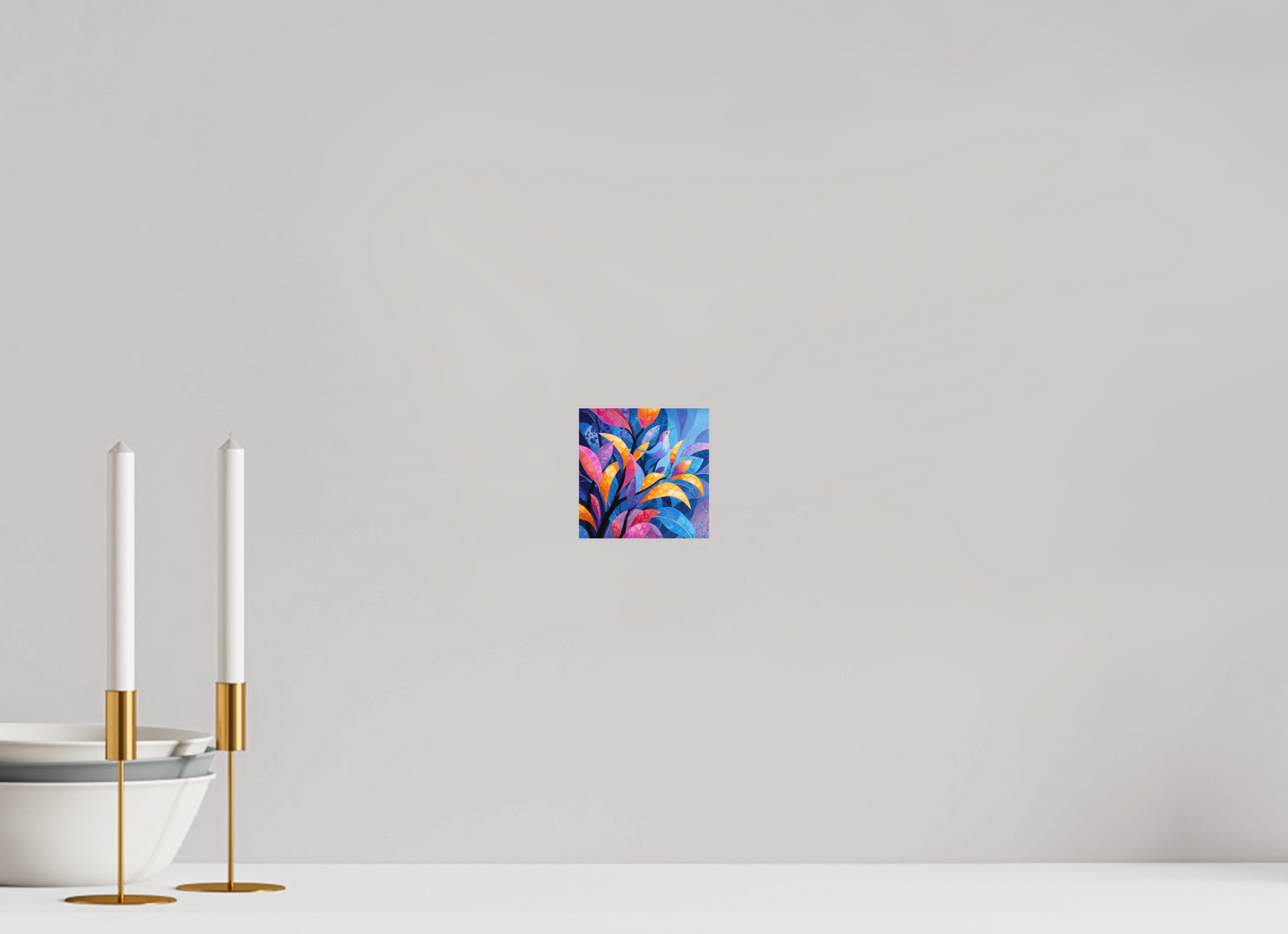 4 x 4″, Photo Print on Aluminum Backing Tropical Bird