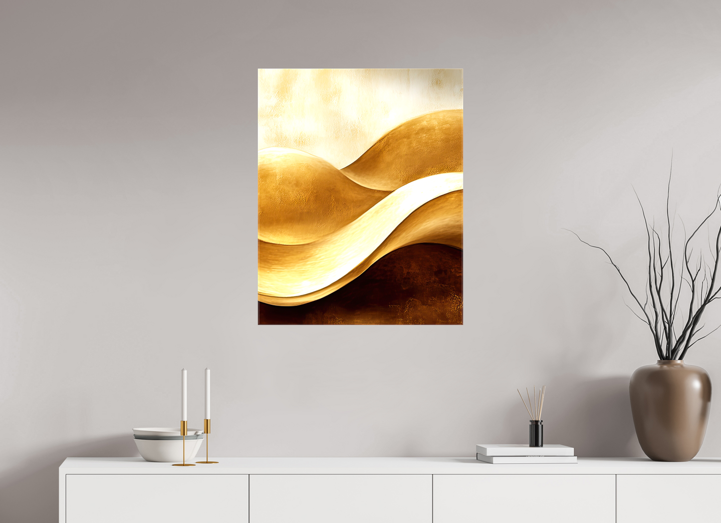 24 x 30.1″, Glossy Canvas Gold Dunes
