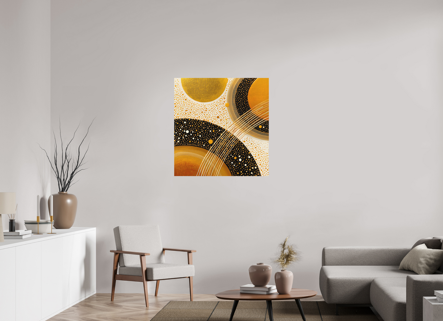 35 x 36.3″, Photo Print on Aluminum Backing Gold Embryo