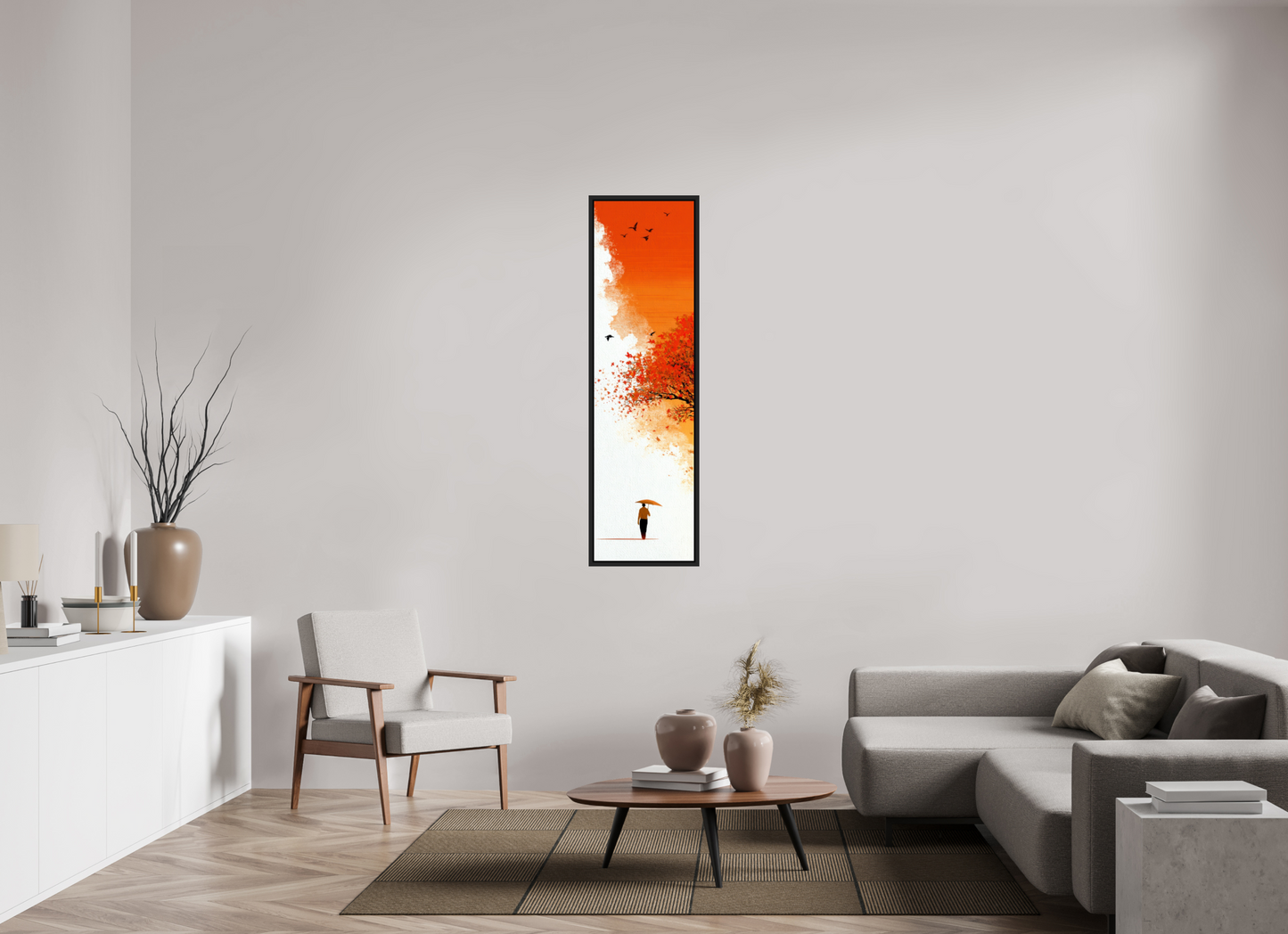 16 x 57.6″, Fine Art Print on Aluminum Dibond with Boarder Autumn Walk