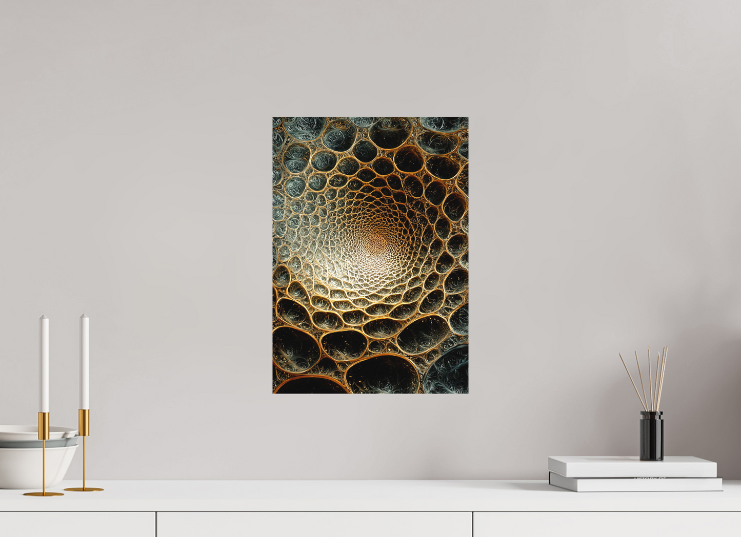 ISO A3 (29,7 x 42 cm), Photo Print on Aluminum Backing Alien Texture