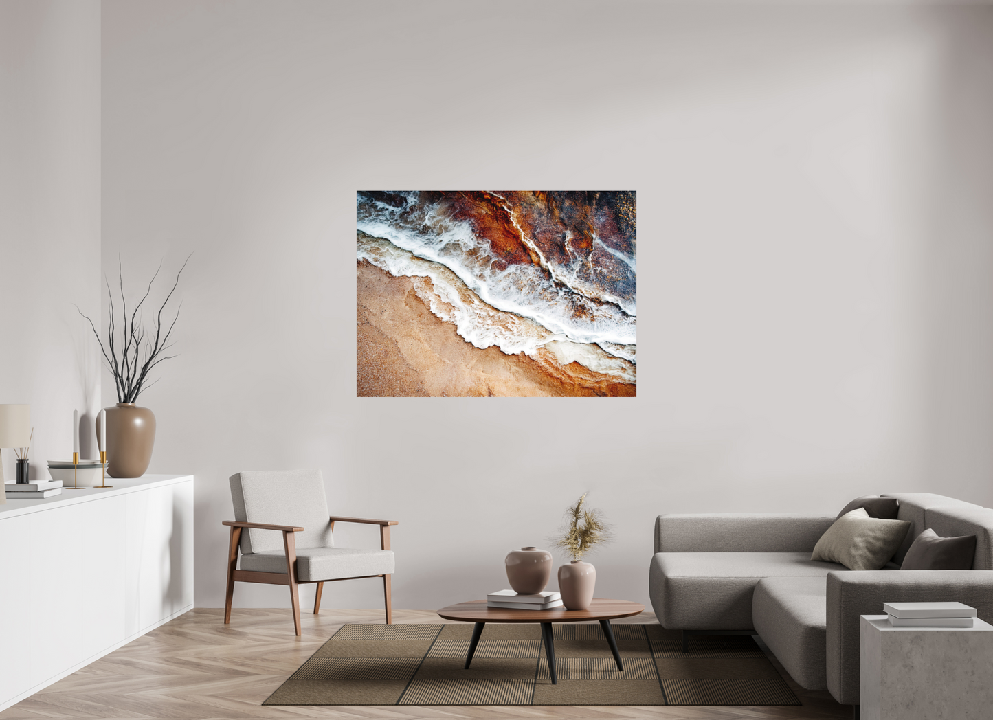 58.3 x 43″, Photo Print on Aluminum Backing Desert Water