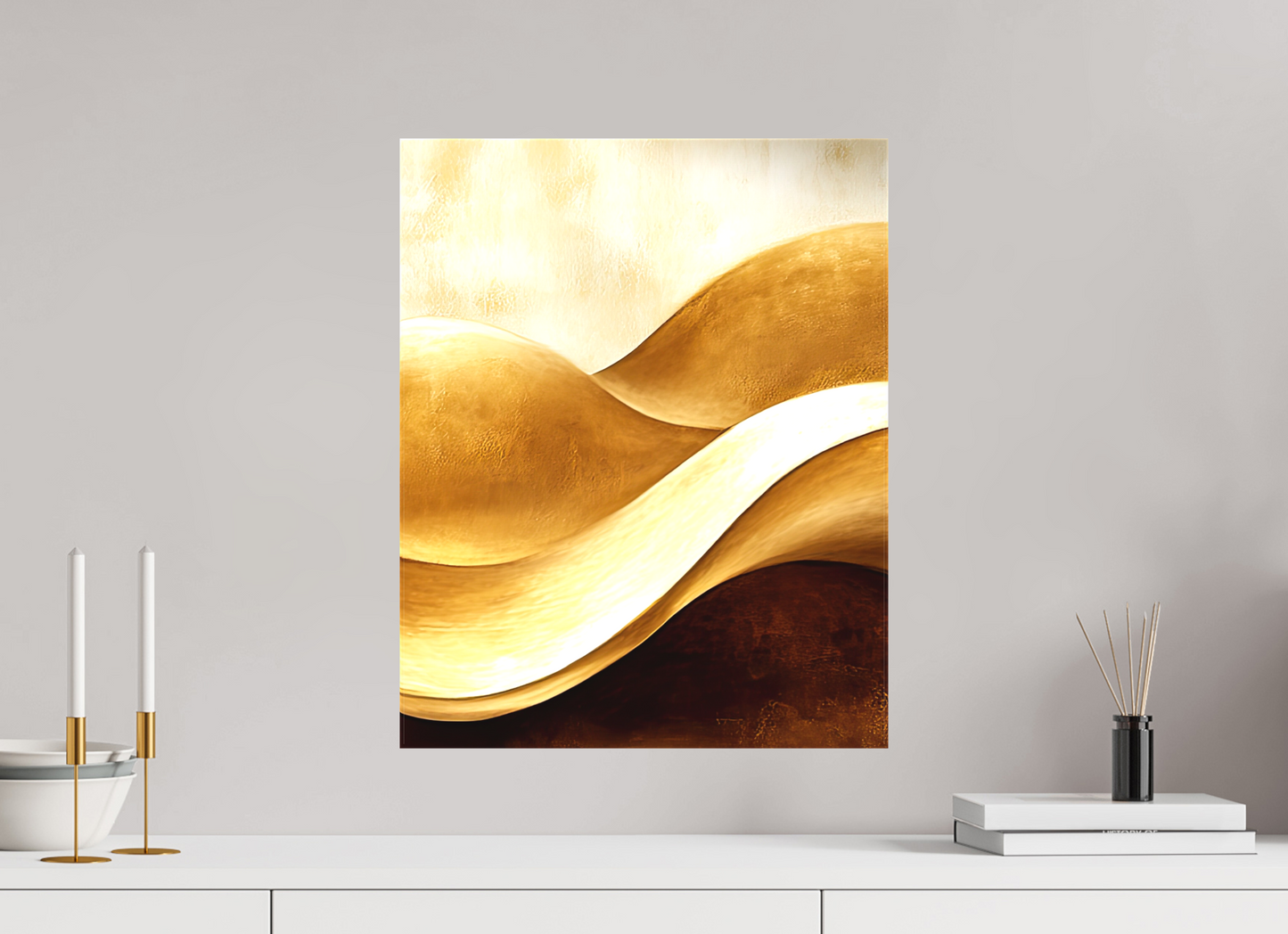 16 x 20″, Textile on Canvas Gold Dunes