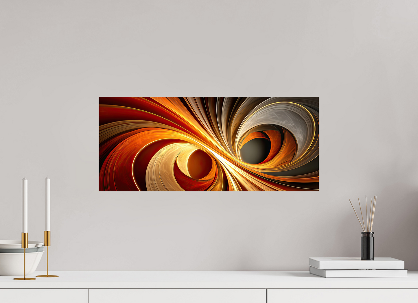 23.3 x 10″, Fine Art Print On Aluminum Dibond Wacky Swirl