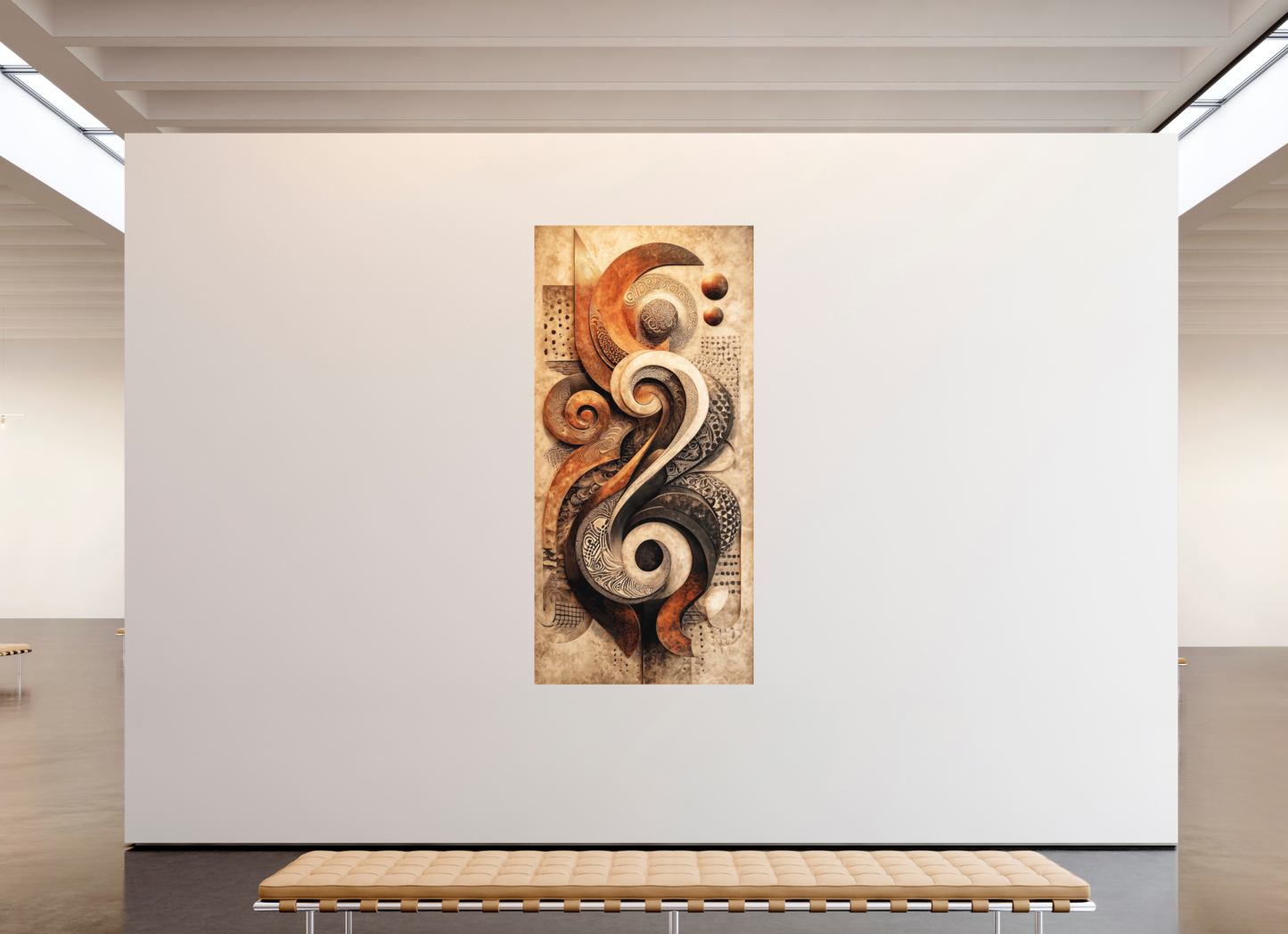 43 x 90″, Photo Print on Aluminum Backing Abstract Shapes 2