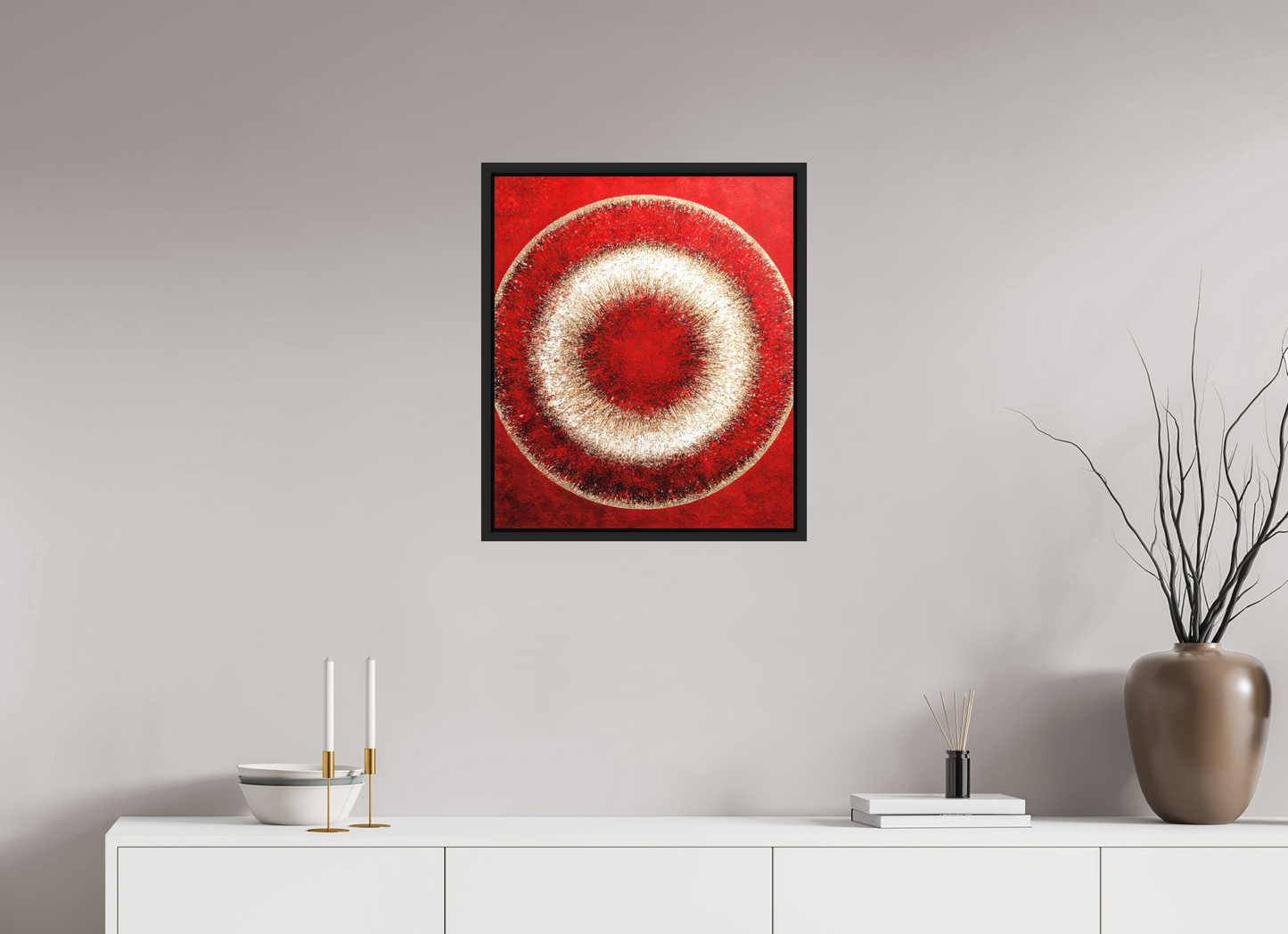 20 x 23.5″, Photo Print on Aluminum Backing with boarder Abstract Red Eye