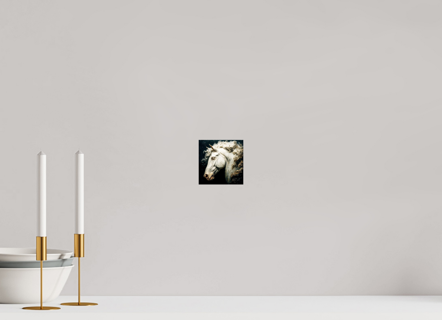 4 x 4″, Fine Art Print On Aluminum Dibond Pale Horse