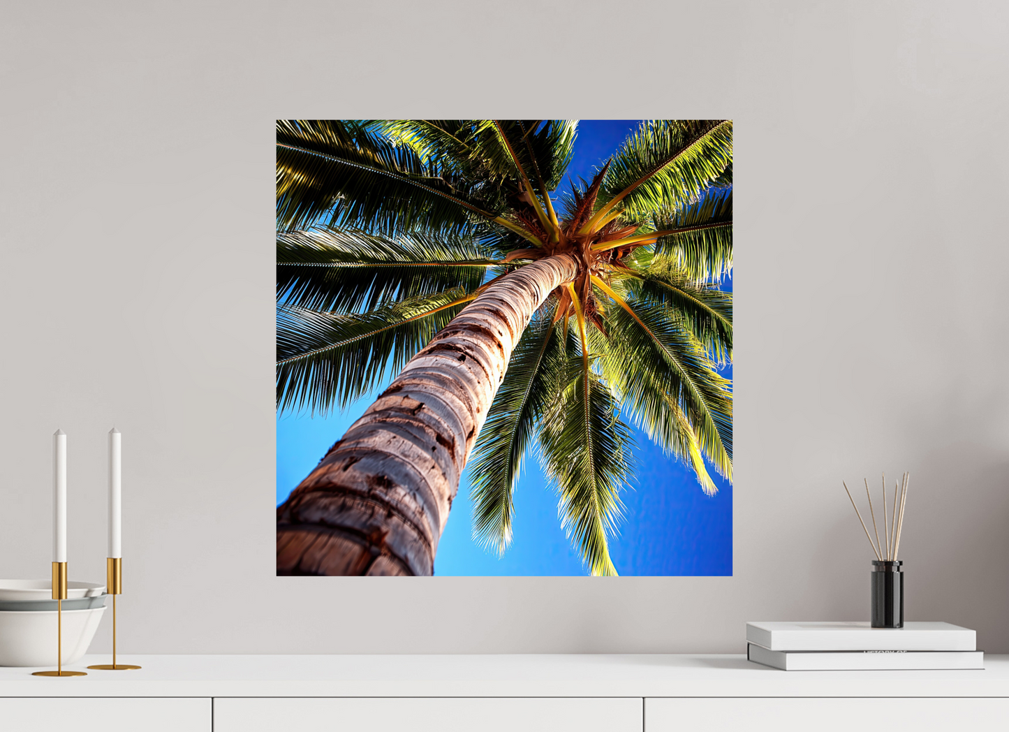 20 x 20″, Fine Art Print On Aluminum Dibond Palm Tree