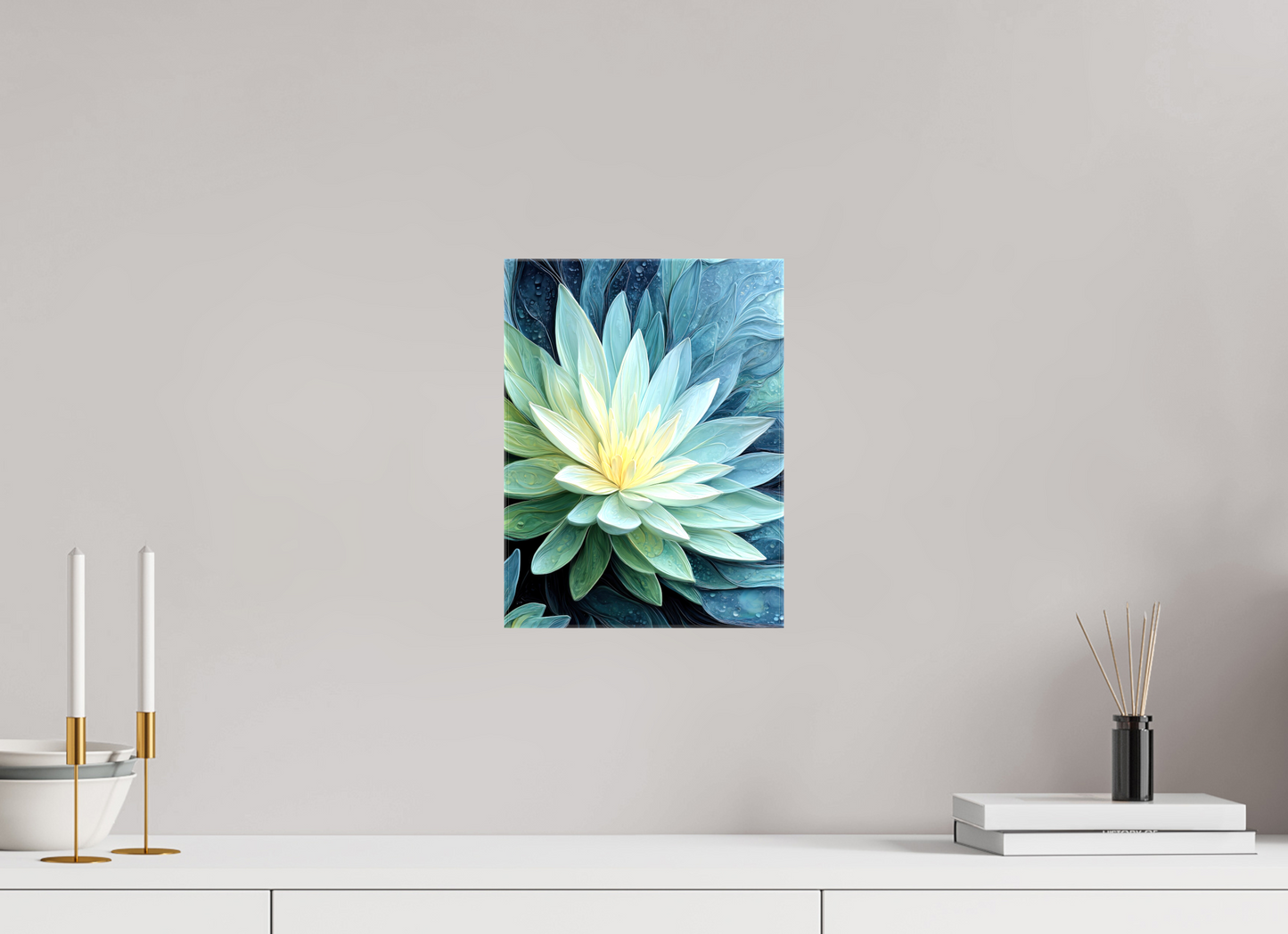 9 x 12″, Glossy Canvas Blue Lily