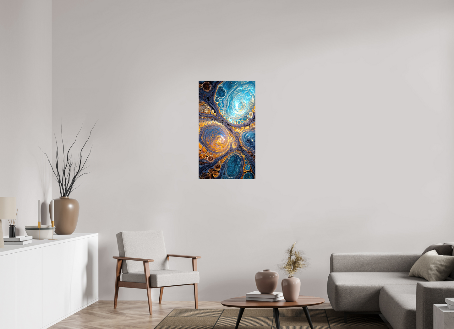 20 x 35″, Glossy Canvas Abstract Geode