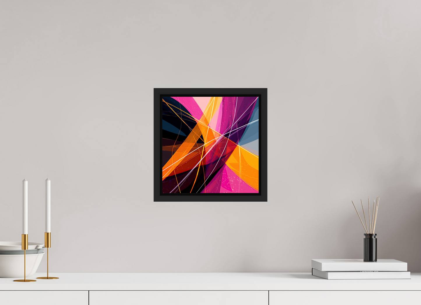 10 x 10″, Fine Art Print on Aluminum Dibond with Boarder Abstract Candy