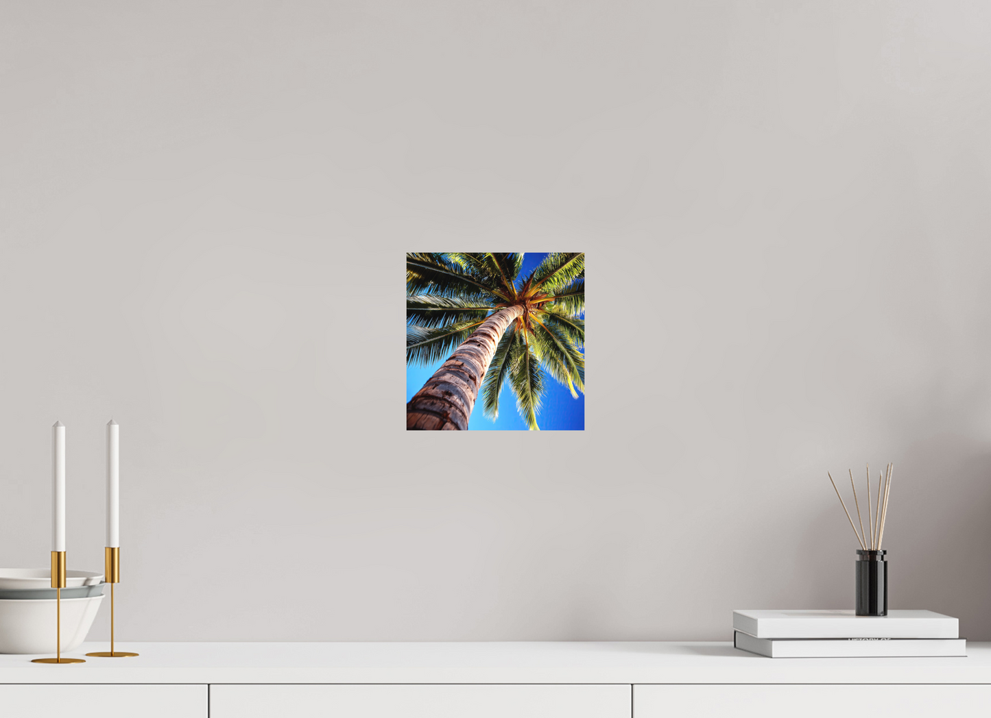8 x 8″, Photo Print on Aluminum Backing Palm Tree