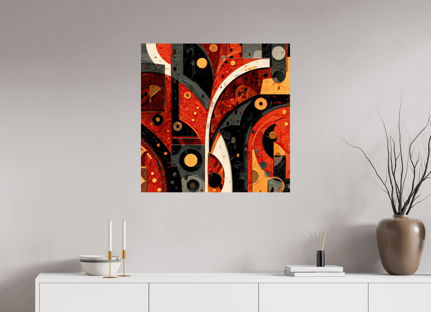 30 x 30″, Fine Art Print On Aluminum Dibond Abstract Chaos