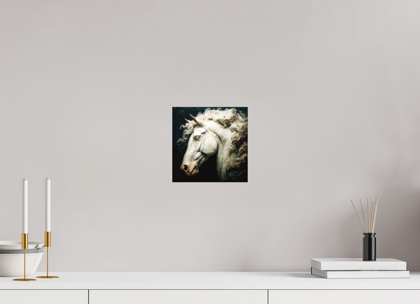 8 x 8″, Photo Print on Aluminum Backing Pale Horse