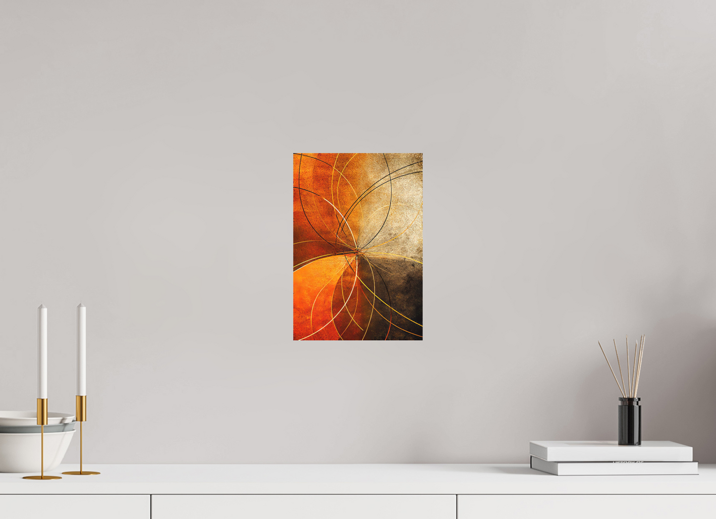 8 x 11.6″, Photo Print on Aluminum Backing Abstract Rust Circles